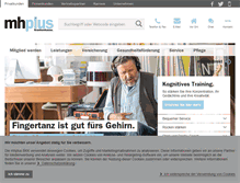 Tablet Screenshot of mhplus-krankenkasse.de
